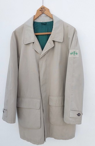 SAINT LAURENT (YSL) Giacca Vintage Yves Saint Laurent ysl Over Coat Tela Grigia Abbigliamento Sportivo