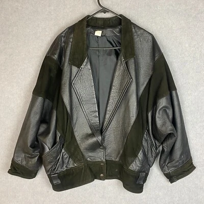 Vera Pelle Jacket Womens 10 Black Australian Leather Suede Made By Alsca Member - Image 1 of 4