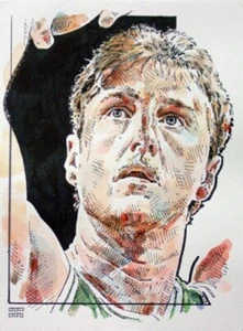 Larry Bird Boston Celtics 8,5 X 11 estampado de Michael Mellett - Imagen 1 de 1