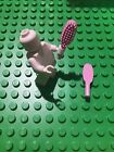 Lego New Mini fig PINK HAIR BRUSH - Qty 2 Girl Friends Bath Bathroom Hairbrush 