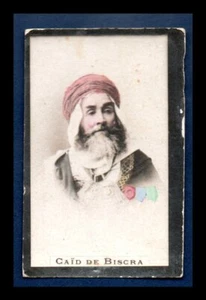 Fama de Cuba, Tarjeta Tabaco CAID DE BISCRA 1900 - 1930, Pérez & Morales - Imagen 1 de 2
