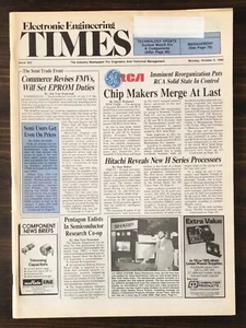 Electronic Engineering Times - 1986 6., 13., 20., 27. Oktober - Lot of 4 Newspaper - Bild 1 von 4