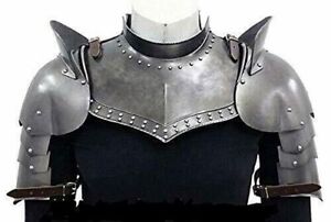 Medieval Pauldrons Knight Shoulder Gorget Armor Larp Halloween Costume Accessory