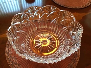 CHRYSTAL BOWL - 11" TOP DIA. X 5" HIGHT - WEIGHT 7LBS - Picture 1 of 4