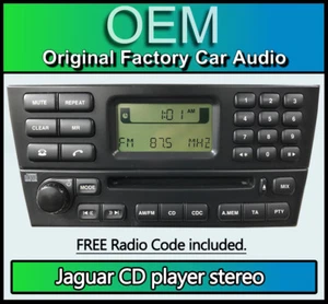 Jaguar x-Type Lettore CD Autoradio, Jaguar 1X43-18B876-AB Con Codice Radio Nero - Picture 1 of 3