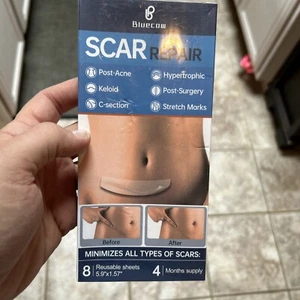 Silicone Scar Sheets 8 Pk (5.9” x 1.57”) 4 Mos Supply Reusable Scar Removal #Z3 - Picture 1 of 2