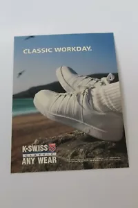 Scarpe da tennis classiche vintage K-Swiss Any Wear pubblicità GoCard cartolina pubblicitaria - Foto 1 di 2