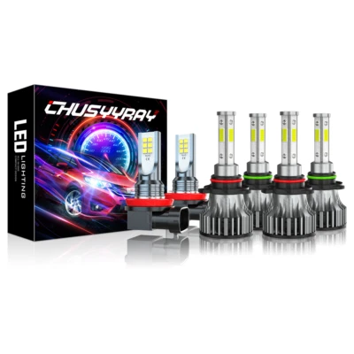 For Cadillac ATS 2016-2017 6000K LED Headlight Hi/Lo +Fog Light Bulbs Kit Qty6 - Image 1 of 4