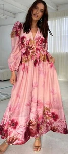 Sheike Swan Lake pink maxi dress size 8 - Picture 1 of 7