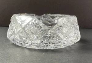 Cenicero de Cristal Vintage Cristal Verdadero Hermoso Raro Cintura Principal con Etiqueta - Imagen 1 de 8