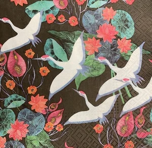 Decoupage Paper Luncheon 3-ply Napkins Botanical Birds Animals Pack of 20 pieces - Picture 1 of 6