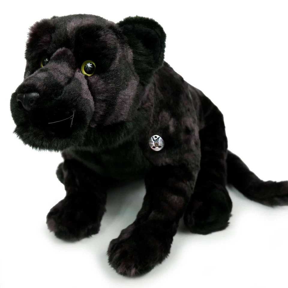 KUSCHELTIERE.BIZ Panther Kuscheltier Leopard schwarz Schlenkertier 62 cm Plüsch * THABO