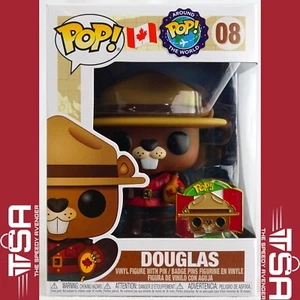 Funko Pop! Around The World DOUGLAS #08 With Pin Canada Funko Shop Exclusive - Picture 1 of 9