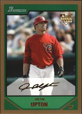 2007 Bowman Draft Gold Arizona Diamondbacks Baseball Card #BDP3 Justin Upton