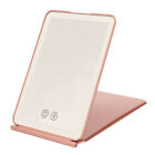 Folding LED Makeup Mirror 3 Light Colors Stepless Dimming Touch Switch USB R ESP