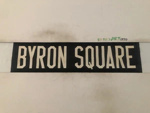 Aberdeen A9 1960’s Vintage Linen Bus Blind 30”- Byron Square - Picture 1 of 9