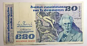 IRELAND: IRISH TWENTY POUND NOTE DATED 6.2.1989. WILLIAM BUTLER YEATS - Picture 1 of 2