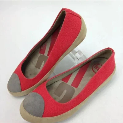 Mocasín FITFLOP BIOMIMETIX para mujer de cuero coral tostado de lona talla 38 EUR US 7,5 Foto 1 de 4