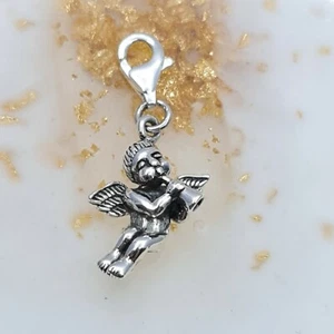 Cherub Angel Cupid love protection clip on charm 925 Sterling Silver Australia - Picture 1 of 3