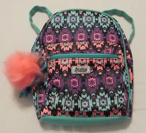 Justice Backpack Sparkly Girls Small Multicolor Geometric Pattern - Picture 1 of 5