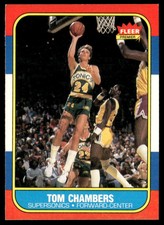 1986 Fleer #15 Tom Chambers   Basketball Seattle SuperSonics