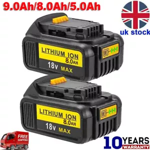 For DEWALT 18Volt XR DCB184 DCB183 DCB182 DCB200 5.0/8.0/9.0Ah Battery 20V Pack - Picture 1 of 17