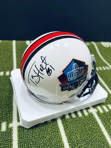 TORRY HOLT SIGNED PRO FOOTBALL HALL OF FAME VSR4 MINI HELMET BECKETT COA 591 - Picture 1 of 2