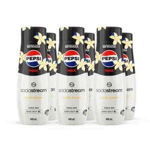 NEW SodaStream Pepsi Max Vanilla Syrup Mix No Sugar 440mL Pack 6 - Picture 1 of 1