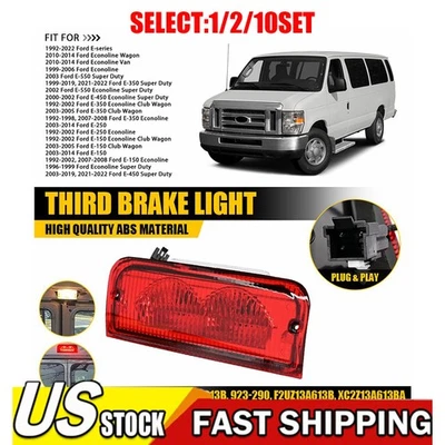 Tercera luz de freno de montaje en techo trasero para Ford E-150 E-250 E-350 Econoline 1~10X Foto 1 de 4