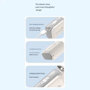 Portable Mini Handheld Fan with USB Rechargeable and 199 Airflow Speeds - Afbeelding 1 van 14