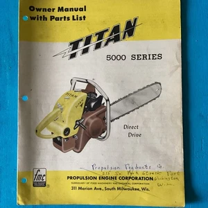 TITAN 5000 Series Direct Drive Owners Manual With Parts List Folder 4 - Picture 1 of 1