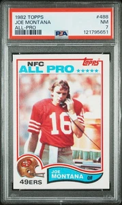 JOE MONTANA 1982 Topps All-Pro Card # 488 - PSA 7 - Picture 1 of 2