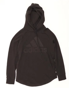 ADIDAS Womens Graphic Sweatshirt Jumper UK 8/10 Small Black Cotton AS15 - Picture 1 of 3