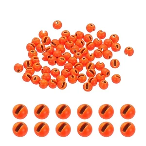 70Pcs 2mm Fly Tying Tungsten Beads, Slotted Tungsten Beads, Orange - Imagen 1 de 7
