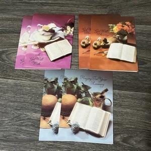 12 VTG Greeting Cards Get Well Assortment UNUSED W/Envelopes USA Made Religious - Picture 1 of 4