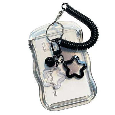 With Star Keychain Kpop Photocard Holder Bus Card