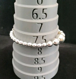 Bracciale con perline placcato 925 misura 7,5 - Foto 1 di 5