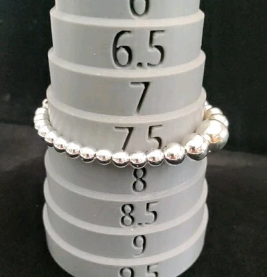 925 Plated Beaded Bracelet Size 7.5  - Image 1 of 4