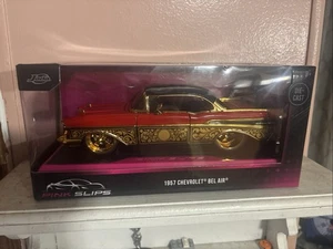 Jada pink slip 1957 Chevrolet Bel Air gold - Picture 1 of 7