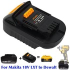 Adapter Converter for Makita 18V LXT BL Battery To Dewalt XR DCB 18V Power Tool