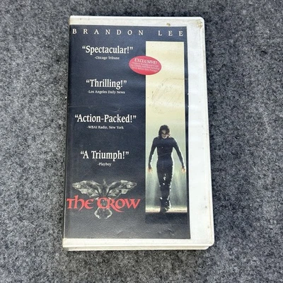 The Crow (VHS, 1994) Clamshell Edition - Brandon Lee - White Case - Miramax - Image 1 of 4