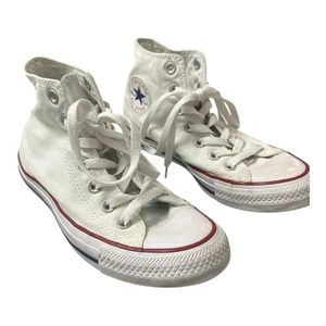Zapatillas altas ópticas Converse para mujer 7 All Star Chuck blancas con cordones M7650 - Imagen 1 de 5