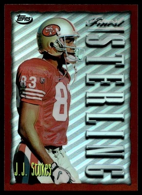 1996 Topps Finest Sterling Refractor J.J. Stokes 49ers #105 C18 - Image 1 of 2