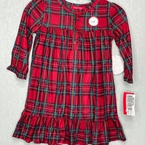 Pigiama Famiglia Bambini Brinkley Plaid Famiglia Pigiama Camicia da Notte 2-3T - Foto 1 di 10