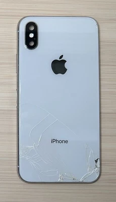 Repuesto Carcasa iPhone X Blanco Apple OEM - PARTE POSTERIOR AGRIETADA Foto 1 de 4