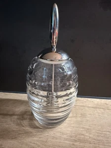 Alessi, Honigtopf, Glas, Edelstahl, Honiglöffel, Löffel, Honey Pot, Honig - Bild 1 von 3