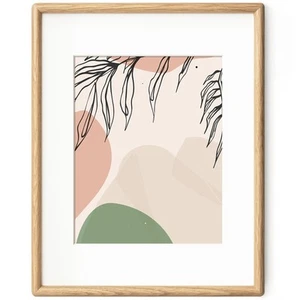 11x14 Picture Frame - Solid White Oak Frame 11 x 14 Matted to 8x10 - Rounded ... - Picture 1 of 9