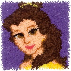 Disney Princess Belle Latch Hook Craft Kit for Kids, 12'' x 12'' - Picture 1 of 7