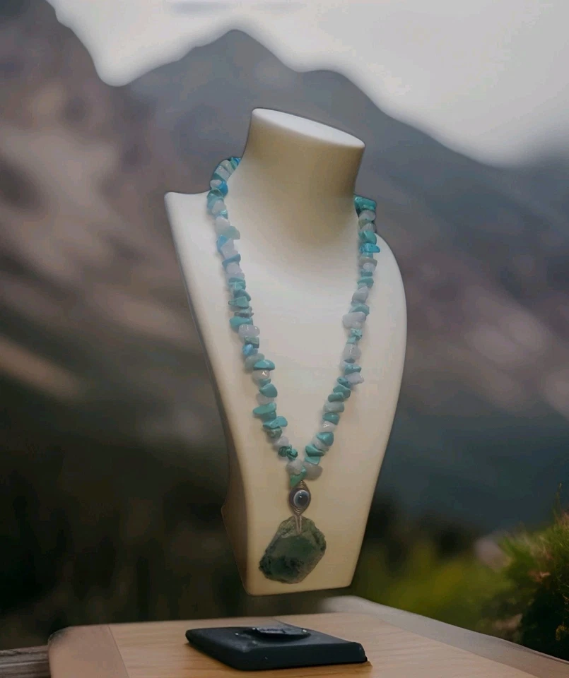 Collar cristal ágata teñido  Foto 1 de 4