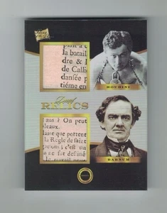 HARRY HOUDINI P.T. Barnum 2024 Pieces Past 1800s Edition DUAL RELIC Circus Magic - Picture 1 of 2